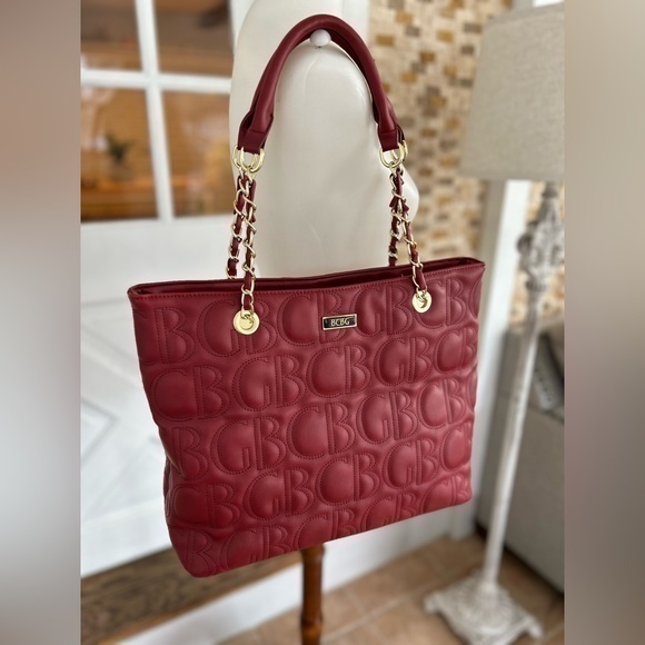 BCBGMaxAzria Handbags - BCBGMaxAzria red logo shoulder bag